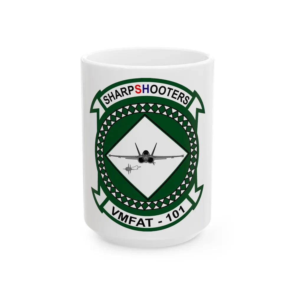 VMFAT 101 Marine Fighter Attack Training Squadron 101 (USMC) White Coffee Mug-15oz-Go Mug Yourself