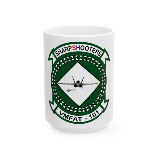 VMFAT 101 Marine Fighter Attack Training Squadron 101 (USMC) White Coffee Mug 15oz - Go Mug Yourself