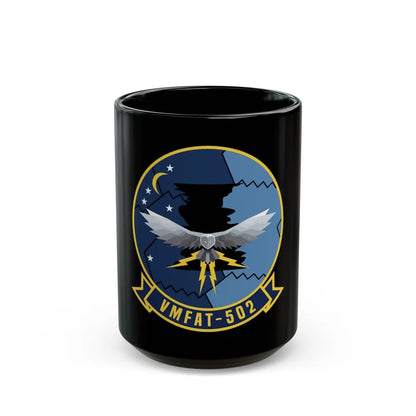 VMFAT 502 (USMC) Black Coffee Mug-15oz-Go Mug Yourself