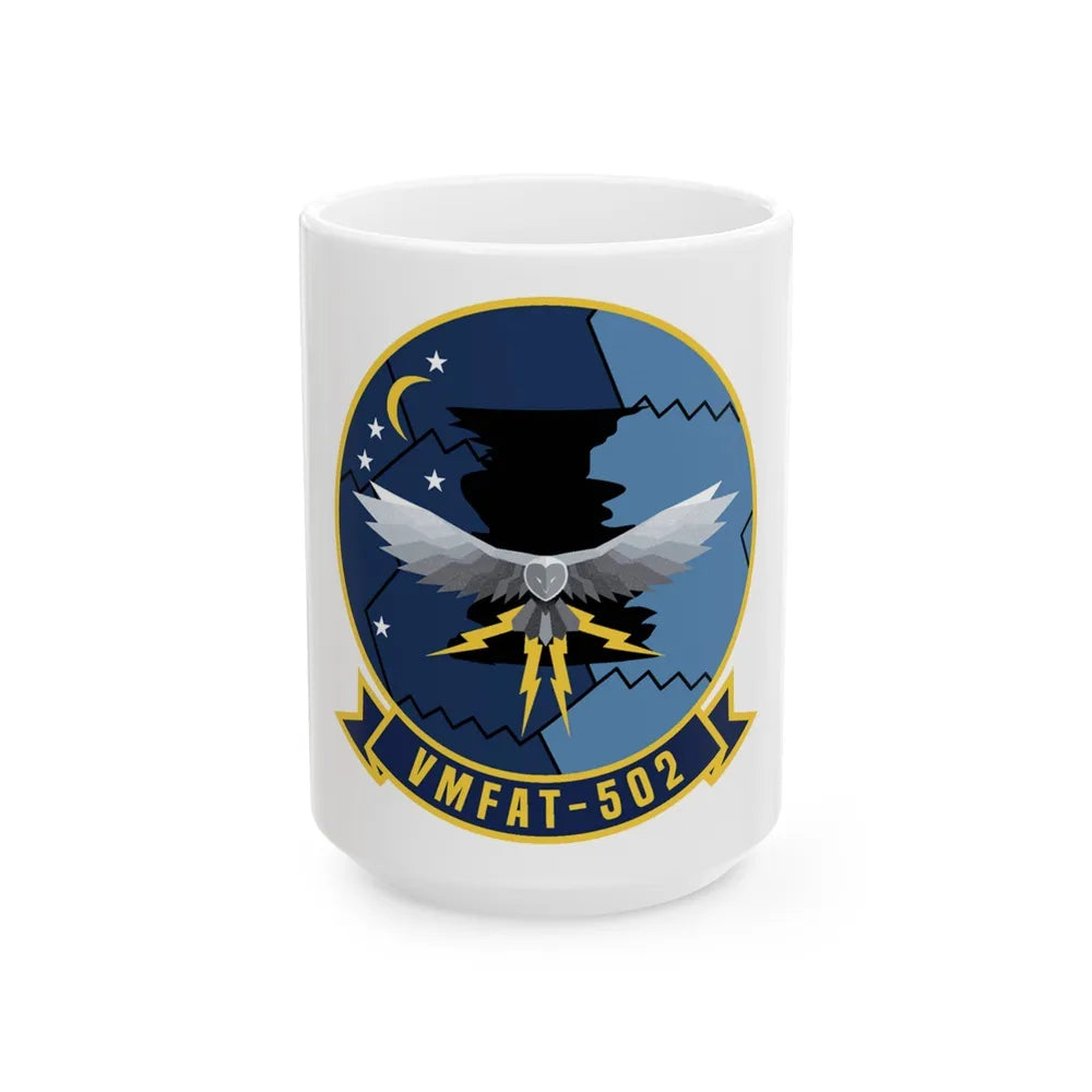 VMFAT 502 (USMC) White Coffee Mug-15oz-Go Mug Yourself