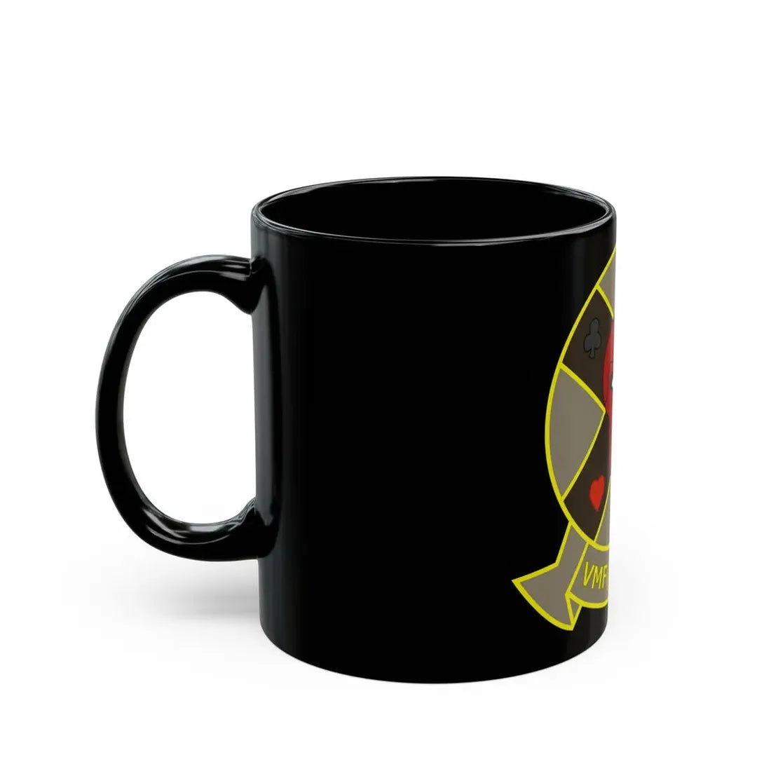 VMFAW 114 Death Dealers (USMC) Black Coffee Mug - Go Mug Yourself