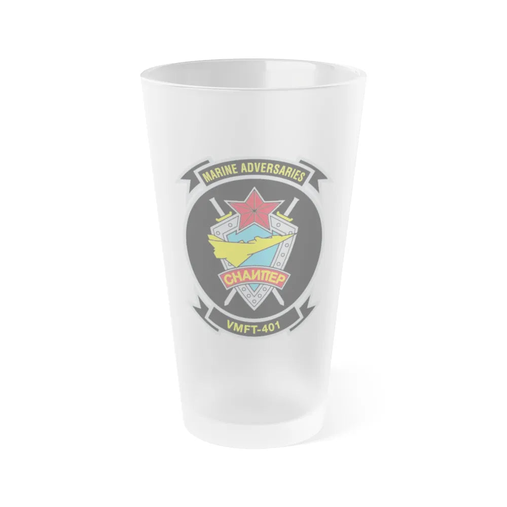 VMFT 401 (USMC) Frosted Pint Glass 16oz-Go Mug Yourself