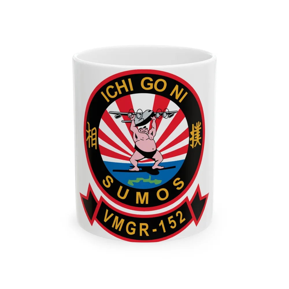 VMGR 152 Sumos ICHI GO NI (U.S. Navy) White Coffee Mug-11oz-Go Mug Yourself