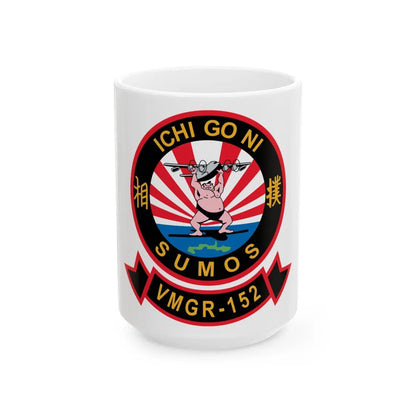 VMGR 152 Sumos ICHI GO NI (U.S. Navy) White Coffee Mug-15oz-Go Mug Yourself