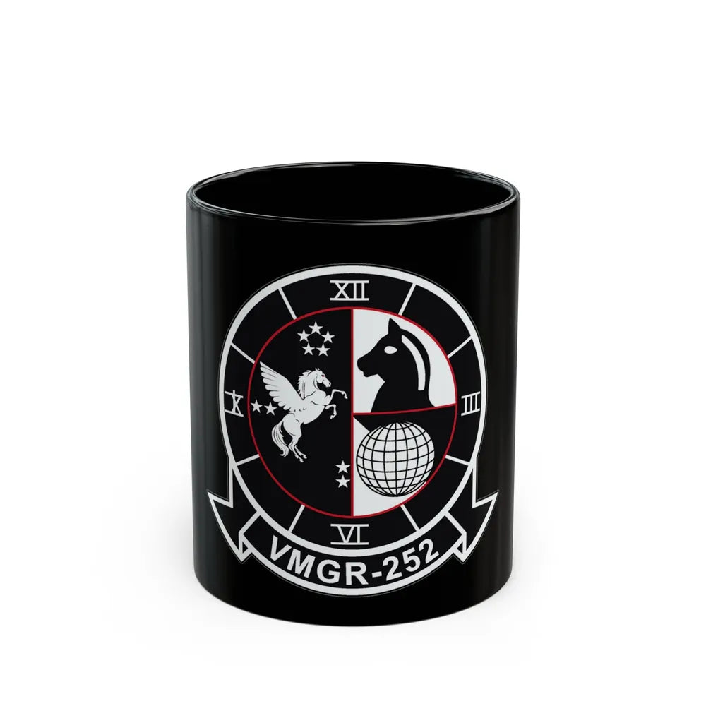 VMGR 252 (USMC) Black Coffee Mug-11oz-Go Mug Yourself