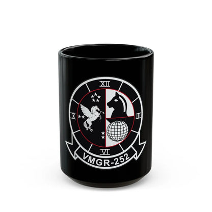 VMGR 252 (USMC) Black Coffee Mug-15oz-Go Mug Yourself