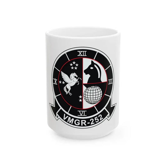VMGR 252 (USMC) White Coffee Mug 15oz - Go Mug Yourself