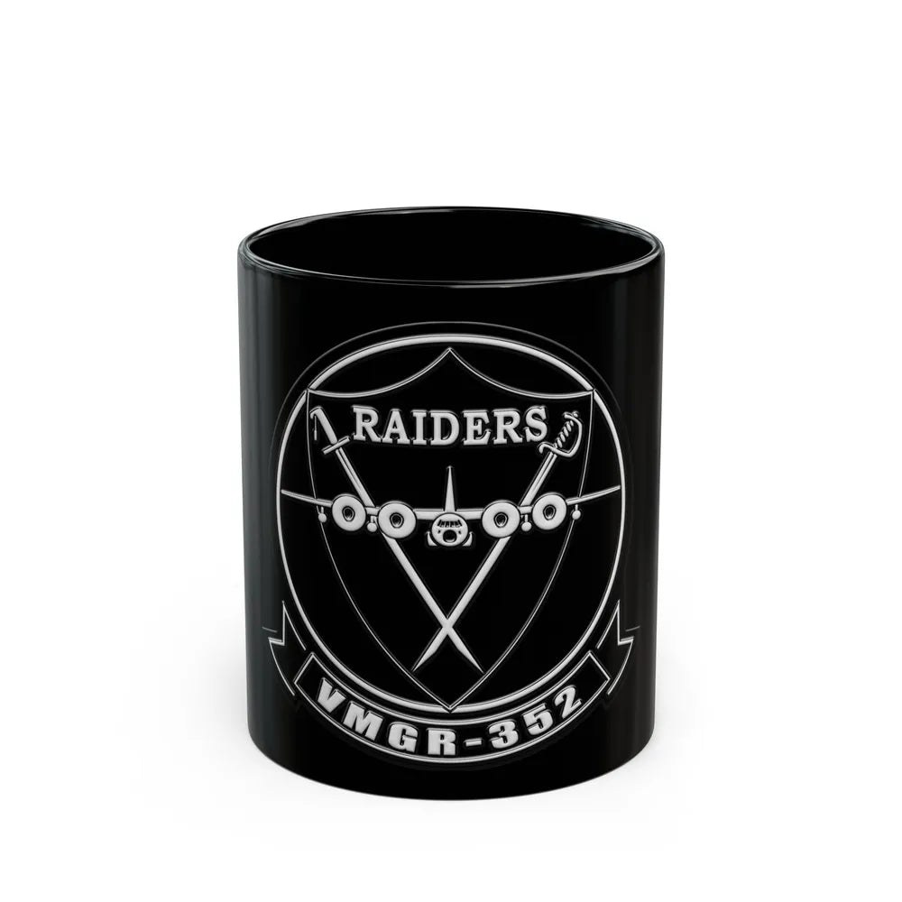 VMGR 352 Raiders (USMC) Black Coffee Mug-11oz-Go Mug Yourself