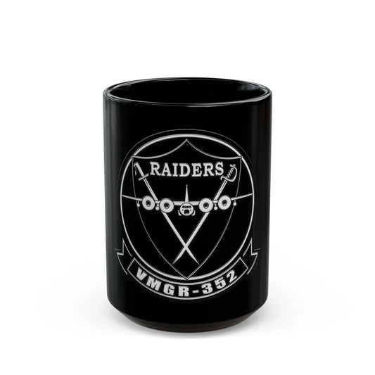 VMGR 352 Raiders (USMC) Black Coffee Mug-15oz-Go Mug Yourself