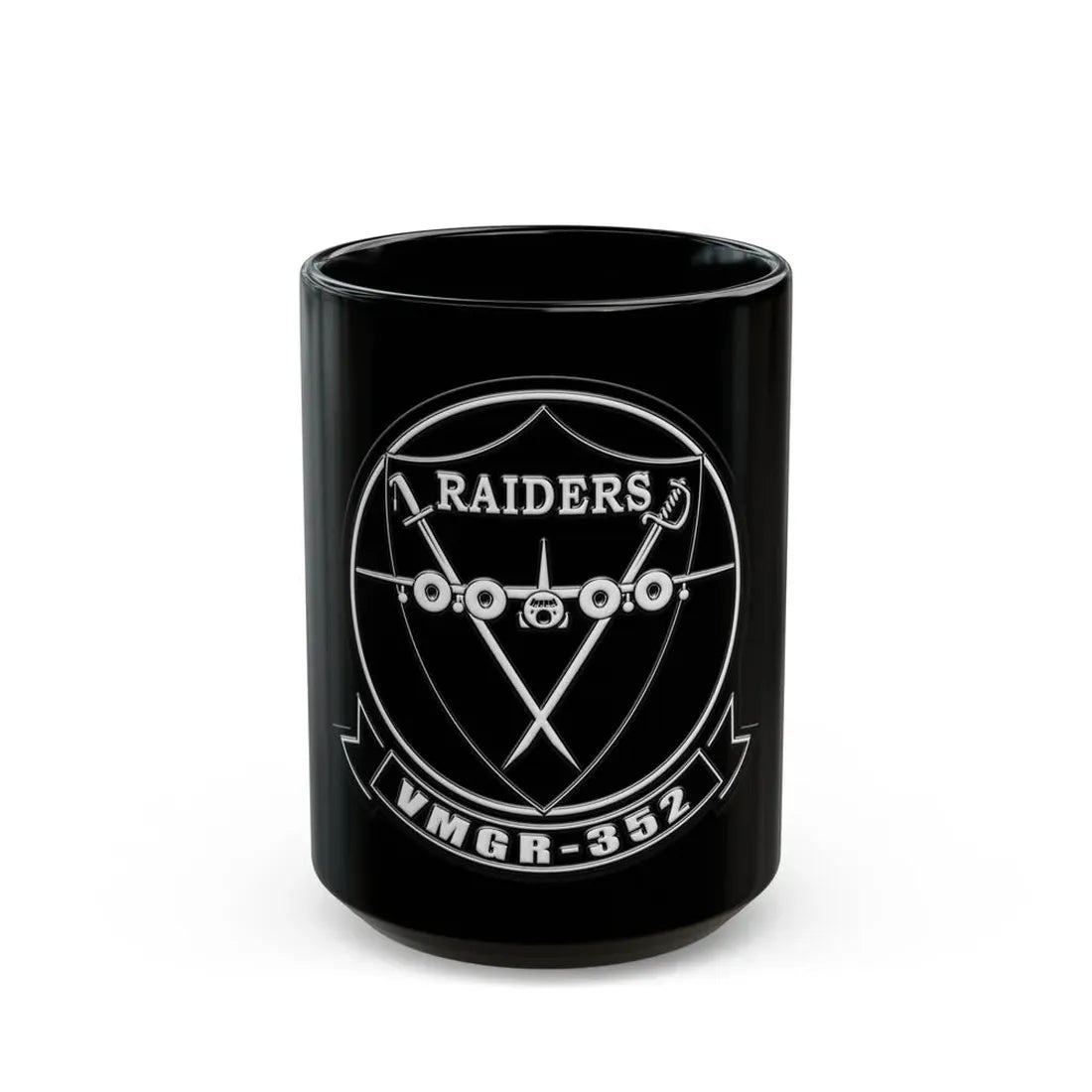 VMGR 352 Raiders (USMC) Black Coffee Mug 15oz - Go Mug Yourself