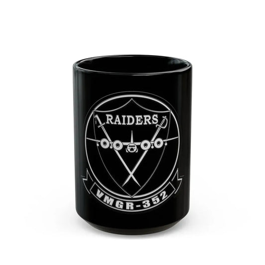 VMGR 352 Raiders (USMC) Black Coffee Mug 15oz - Go Mug Yourself