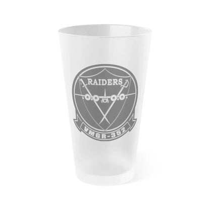VMGR 352 Raiders (USMC) Frosted Pint Glass 16oz Default Title - Go Mug Yourself