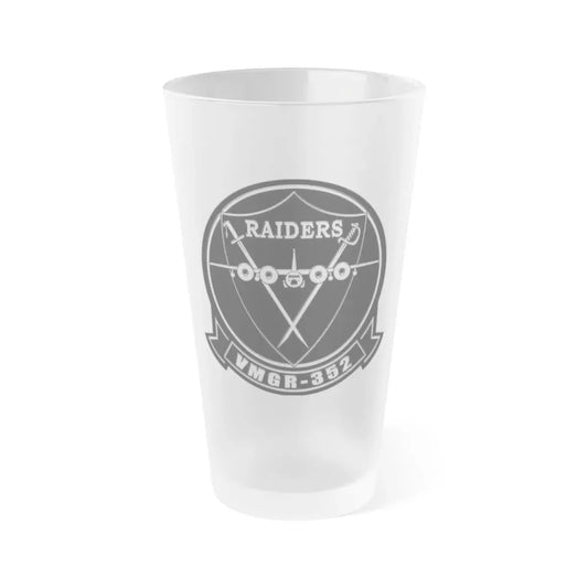 VMGR 352 Raiders (USMC) Frosted Pint Glass 16oz Default Title - Go Mug Yourself