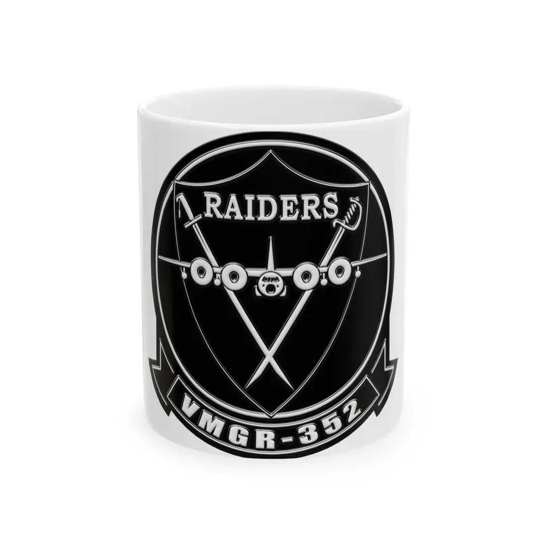 VMGR 352 Raiders (USMC) White Coffee Mug 11oz - Go Mug Yourself