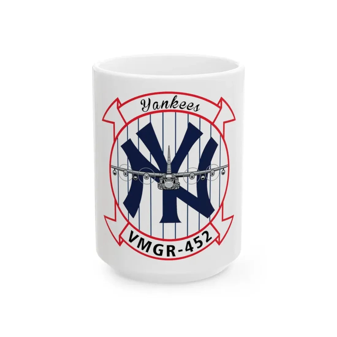 VMGR 452 (USMC) White Coffee Mug 15oz - Go Mug Yourself