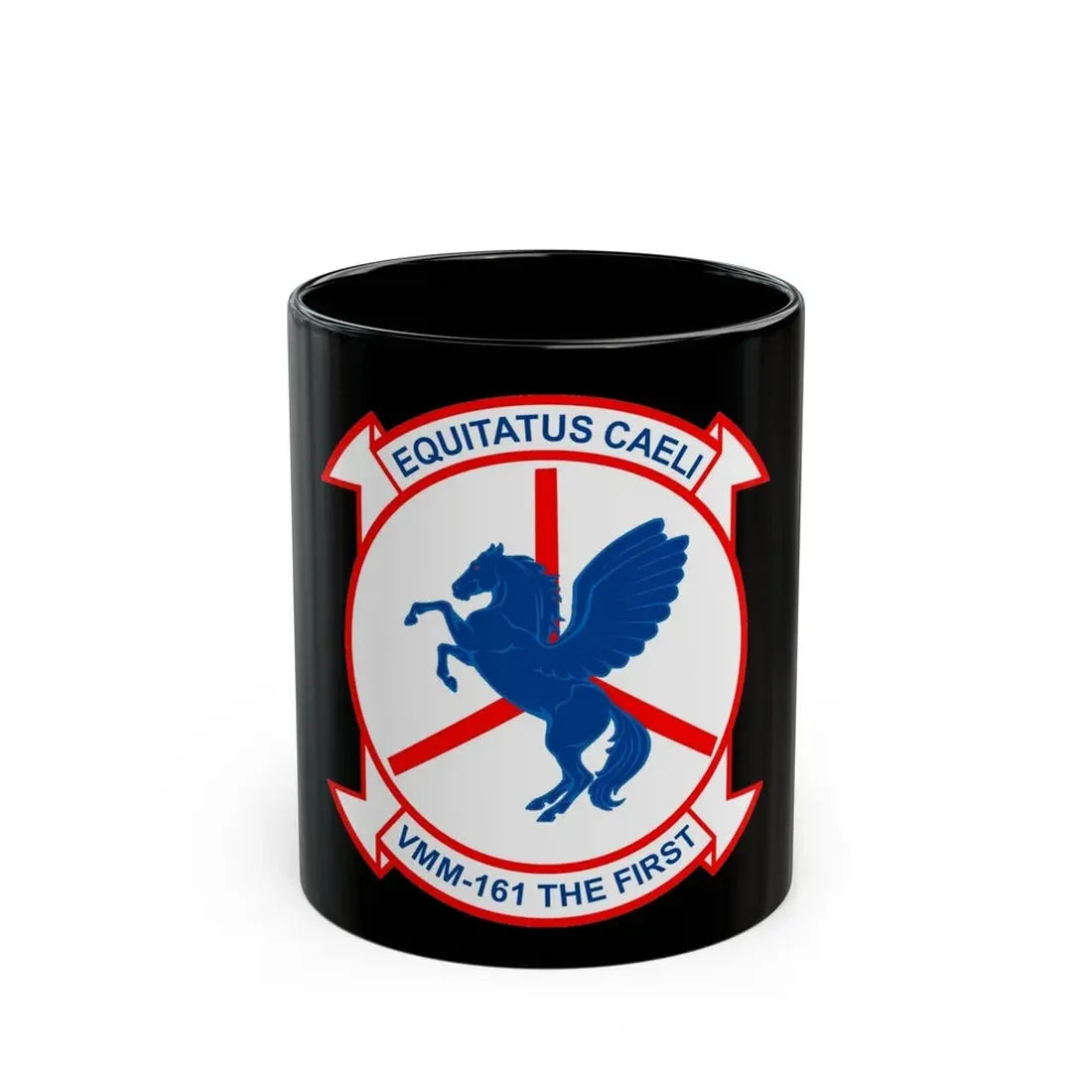 VMM 161 Marine Medium Tiltrotor Squadron 161 (USMC) Black Coffee Mug 11oz - Go Mug Yourself