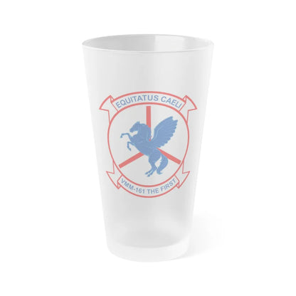 VMM 161 Marine Medium Tiltrotor Squadron 161 (USMC) Frosted Pint Glass 16oz-Go Mug Yourself