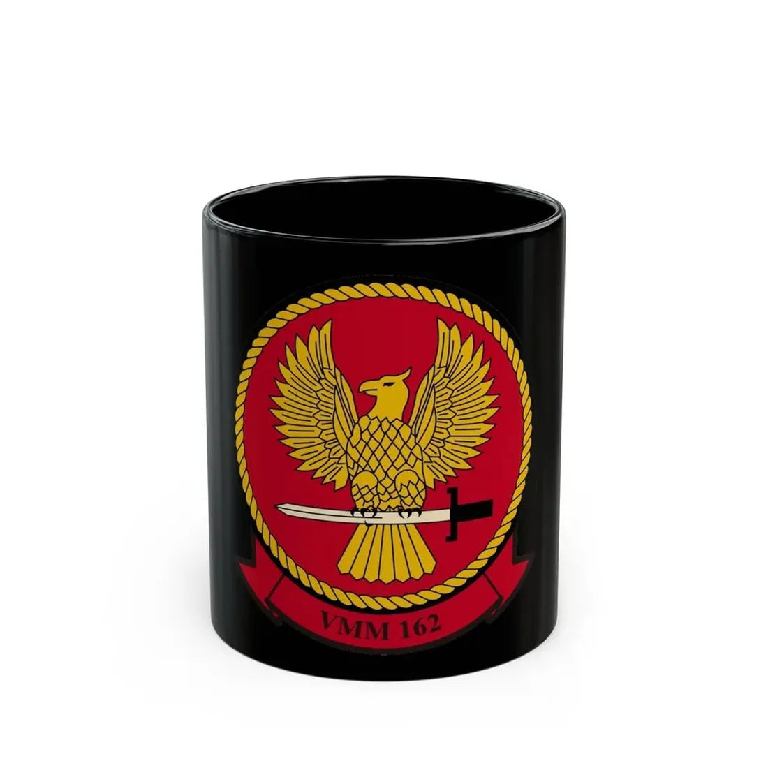 VMM 162 Marine Medium Tiltrotor Squadron 162 (USMC) Black Coffee Mug 11oz - Go Mug Yourself