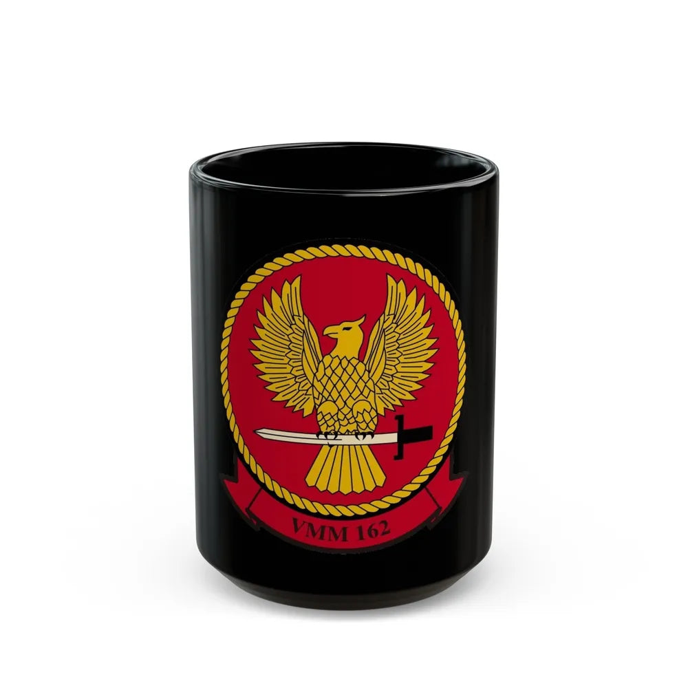 VMM 162 Marine Medium Tiltrotor Squadron 162 (USMC) Black Coffee Mug-15oz-Go Mug Yourself