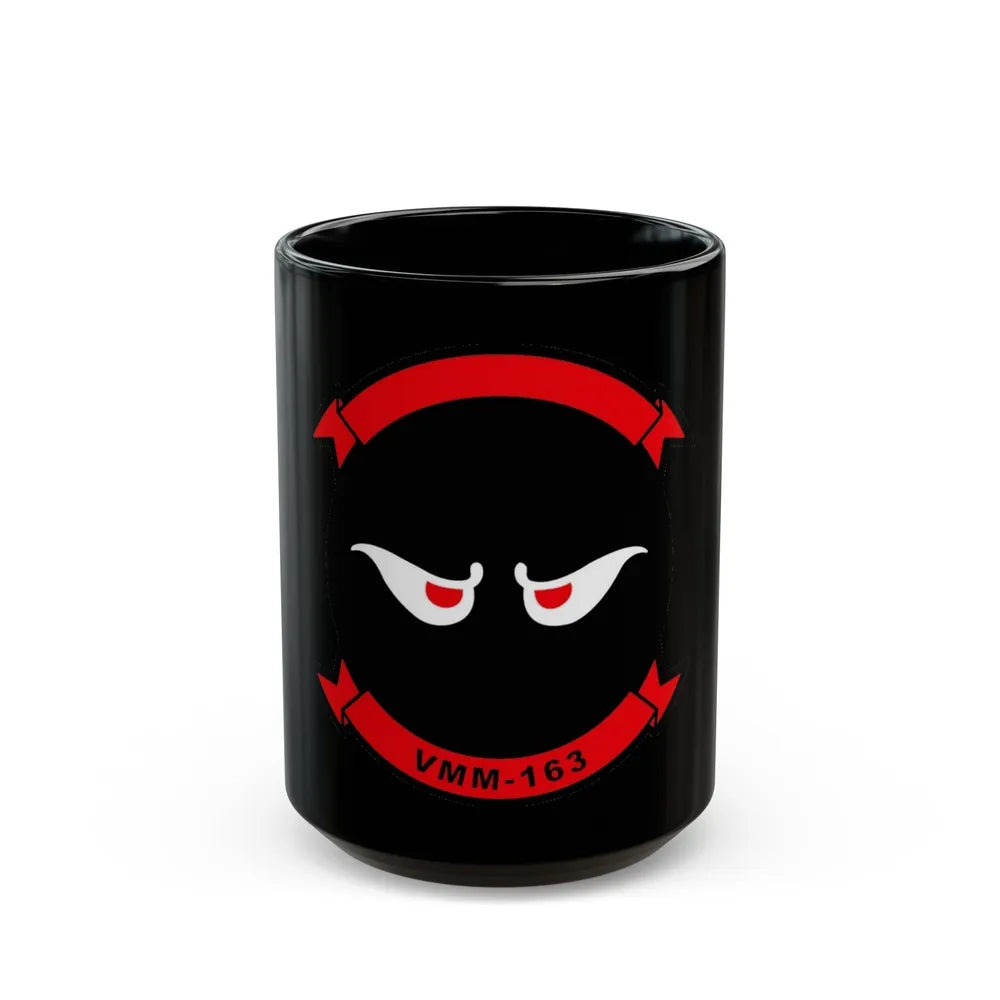 VMM 163 Marine Medium Tiltrotor Squadron 163 (USMC) Black Coffee Mug-15oz-Go Mug Yourself