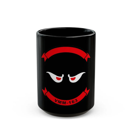 VMM 163 Marine Medium Tiltrotor Squadron 163 (USMC) Black Coffee Mug-15oz-Go Mug Yourself