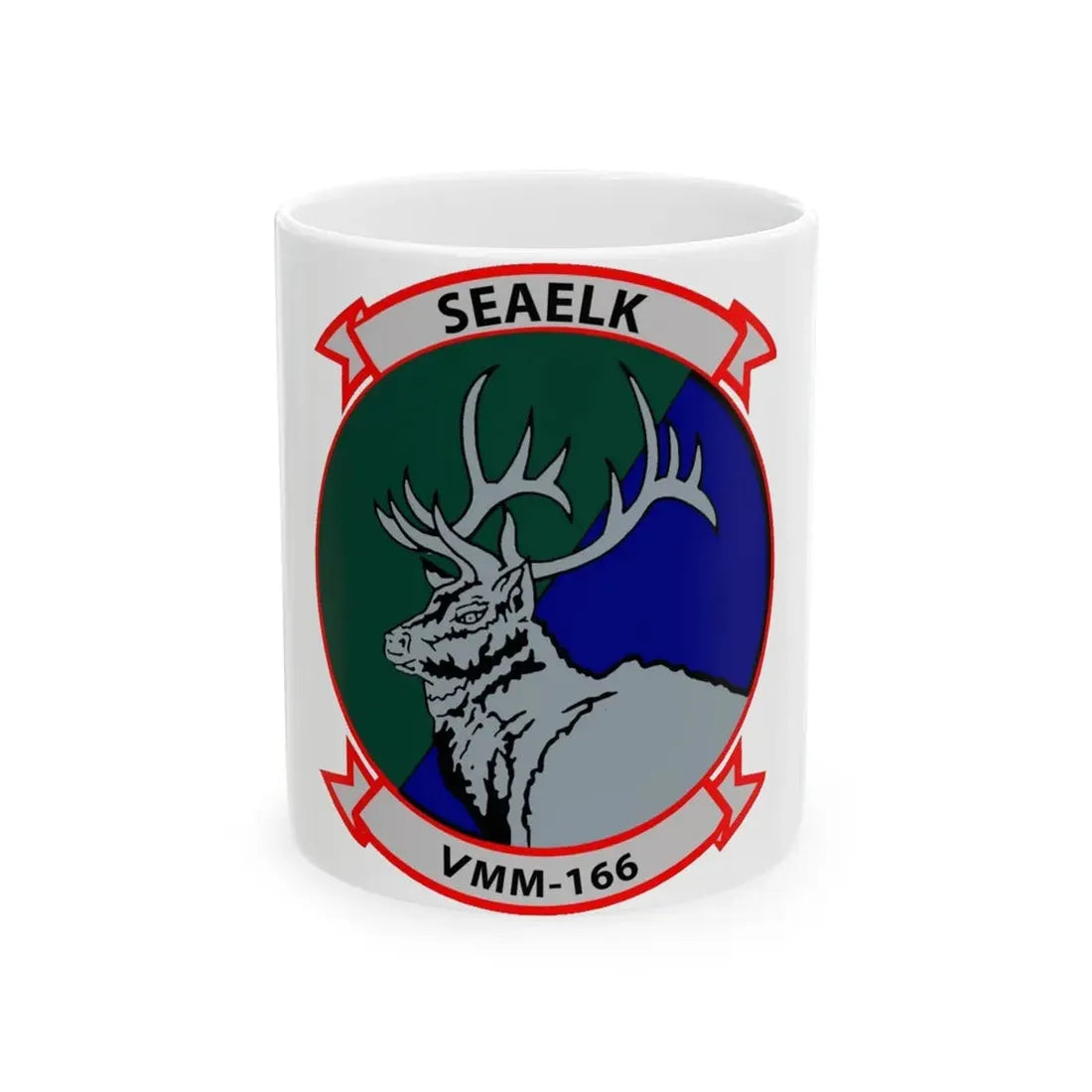 VMM 166 Marine Medium Tiltrotor Squadron 166 (USMC) White Coffee Mug 11oz - Go Mug Yourself