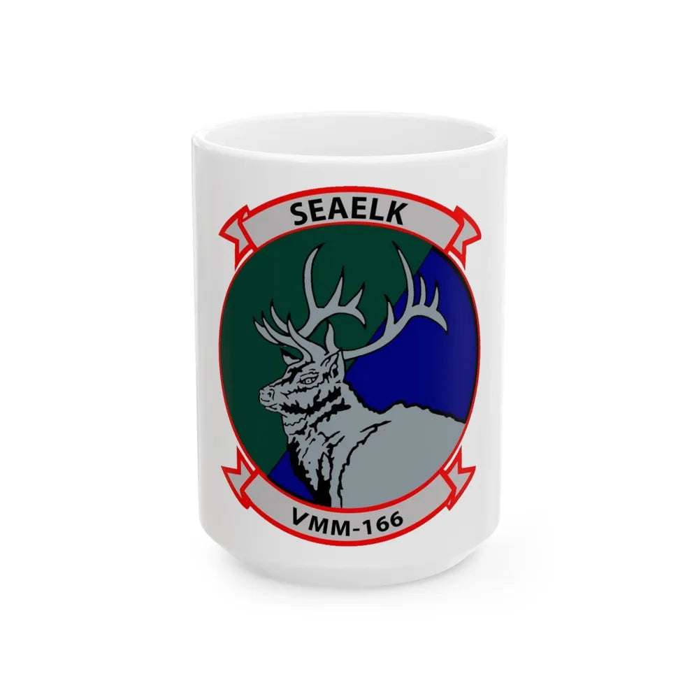 VMM 166 Marine Medium Tiltrotor Squadron 166 (USMC) White Coffee Mug-15oz-Go Mug Yourself