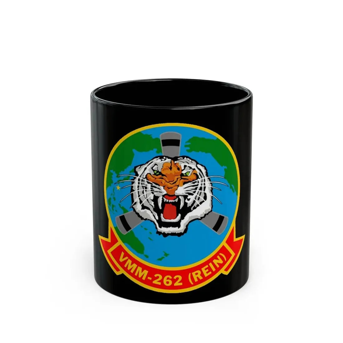 VMM 262 Marine Medium Tiltrotor Squadron 262 (USMC) Black Coffee Mug 11oz - Go Mug Yourself