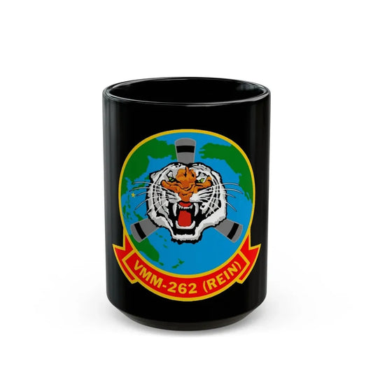 VMM 262 Marine Medium Tiltrotor Squadron 262 (USMC) Black Coffee Mug 15oz - Go Mug Yourself
