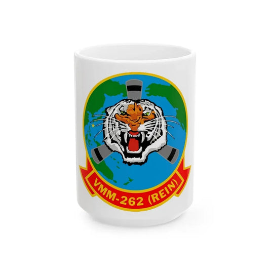 VMM 262 Marine Medium Tiltrotor Squadron 262 (USMC) White Coffee Mug 15oz - Go Mug Yourself