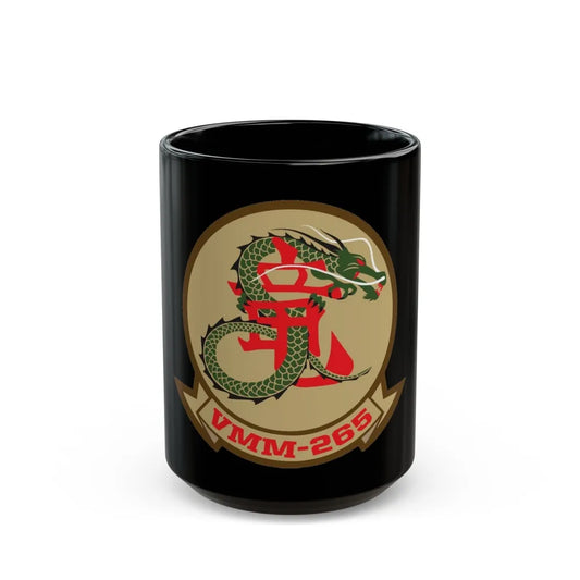 VMM 265 Marine Medium Tiltrotor Squadron 265 (USMC) Black Coffee Mug-15oz-Go Mug Yourself