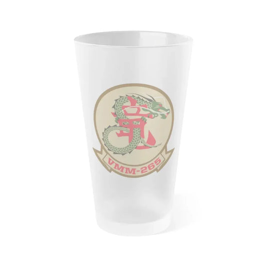 VMM 265 Marine Medium Tiltrotor Squadron 265 (USMC) Frosted Pint Glass 16oz Default Title - Go Mug Yourself