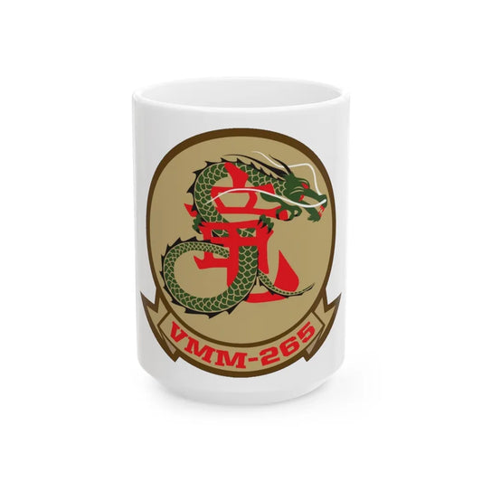 VMM 265 Marine Medium Tiltrotor Squadron 265 (USMC) White Coffee Mug-15oz-Go Mug Yourself