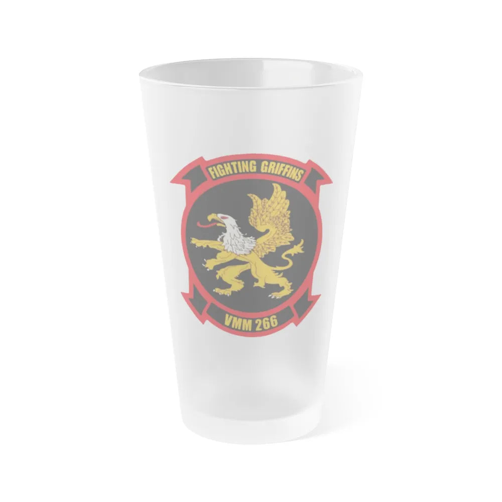 VMM 266 Marine Medium Tiltrotor Squadron 266 (USMC) Frosted Pint Glass 16oz-Go Mug Yourself