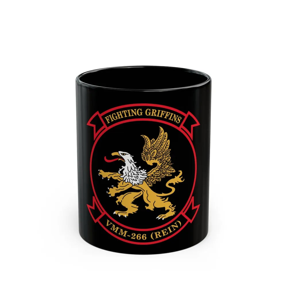 VMM 266 REIN Fighting Griffins (USMC) Black Coffee Mug-11oz-Go Mug Yourself