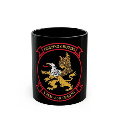 VMM 266 REIN Fighting Griffins (USMC) Black Coffee Mug 11oz - Go Mug Yourself