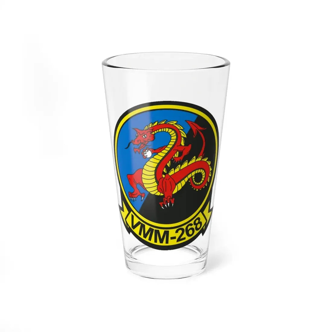 VMM 268 Marine Medium Tiltrotor Squadron 268 (USMC) Pint Glass 16oz 16oz - Go Mug Yourself