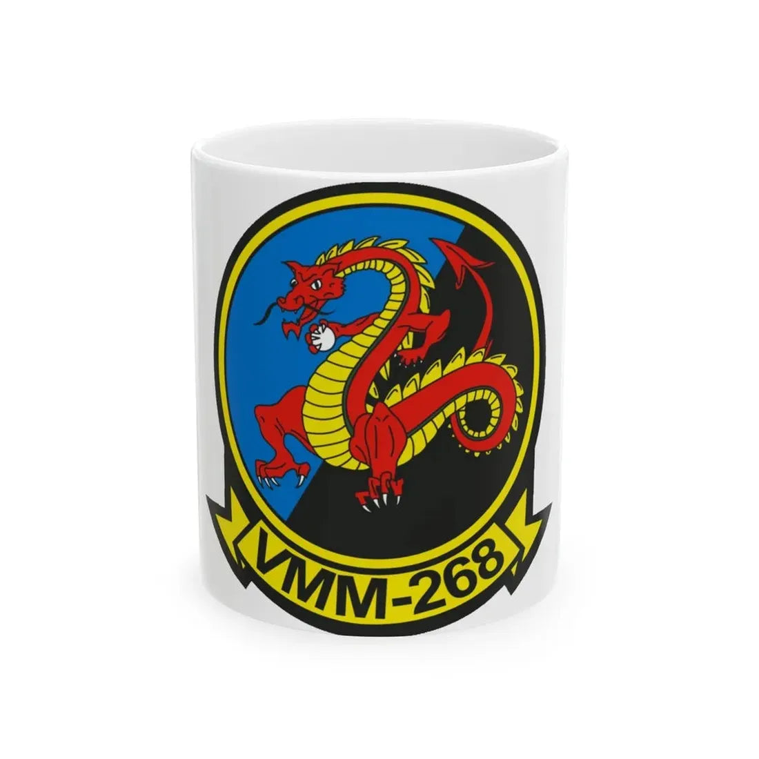 VMM 268 Marine Medium Tiltrotor Squadron 268 (USMC) White Coffee Mug 11oz - Go Mug Yourself