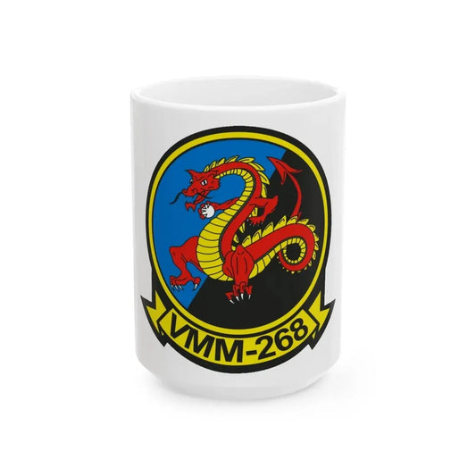 VMM 268 Marine Medium Tiltrotor Squadron 268 (USMC) White Coffee Mug 15oz - Go Mug Yourself