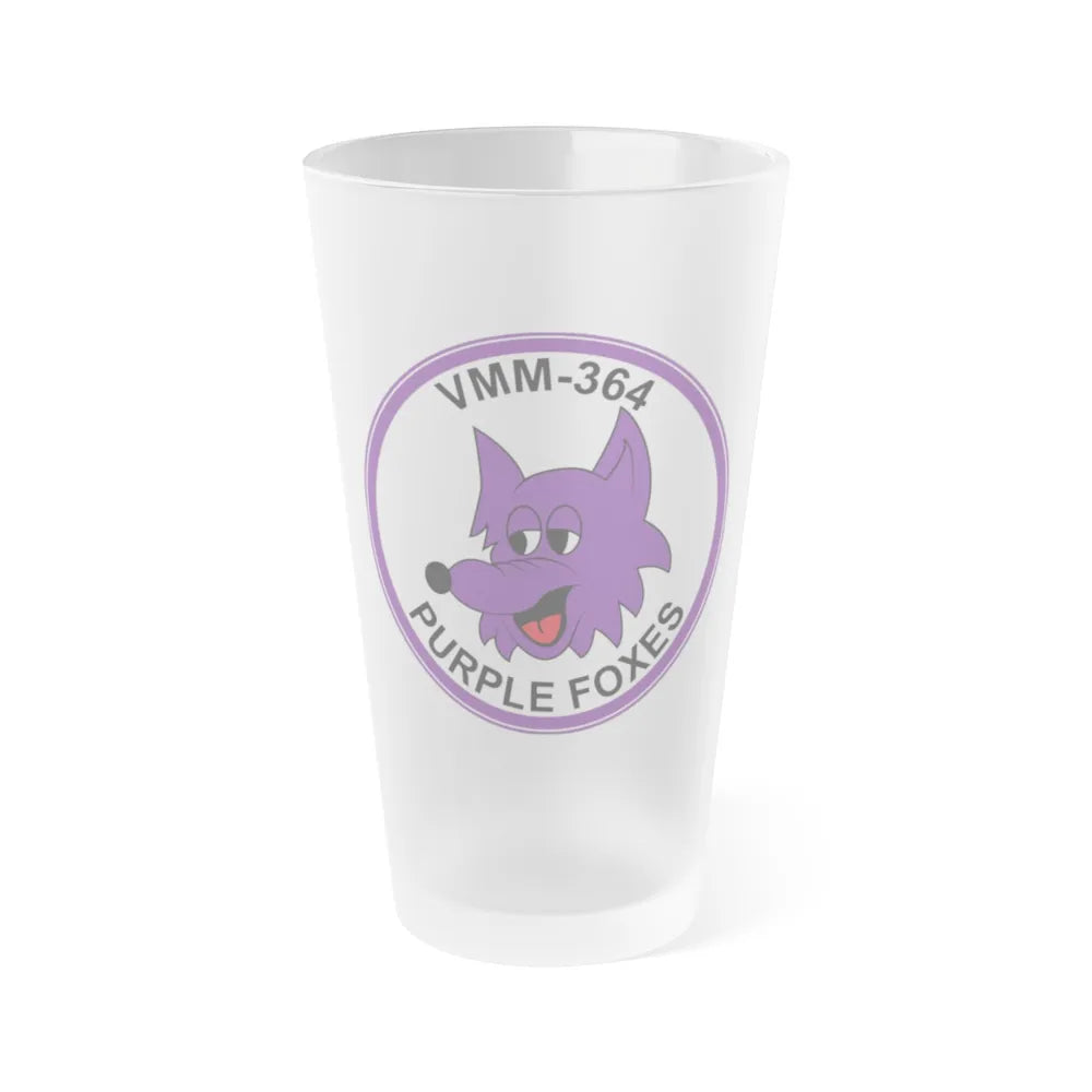 VMM 364 Marine Medium Tiltrotor Squadron 364 (USMC) Frosted Pint Glass 16oz-Go Mug Yourself