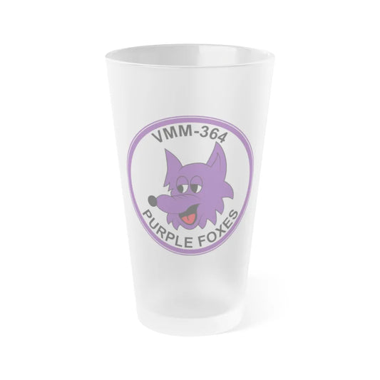 VMM 364 Marine Medium Tiltrotor Squadron 364 (USMC) Frosted Pint Glass 16oz-Go Mug Yourself