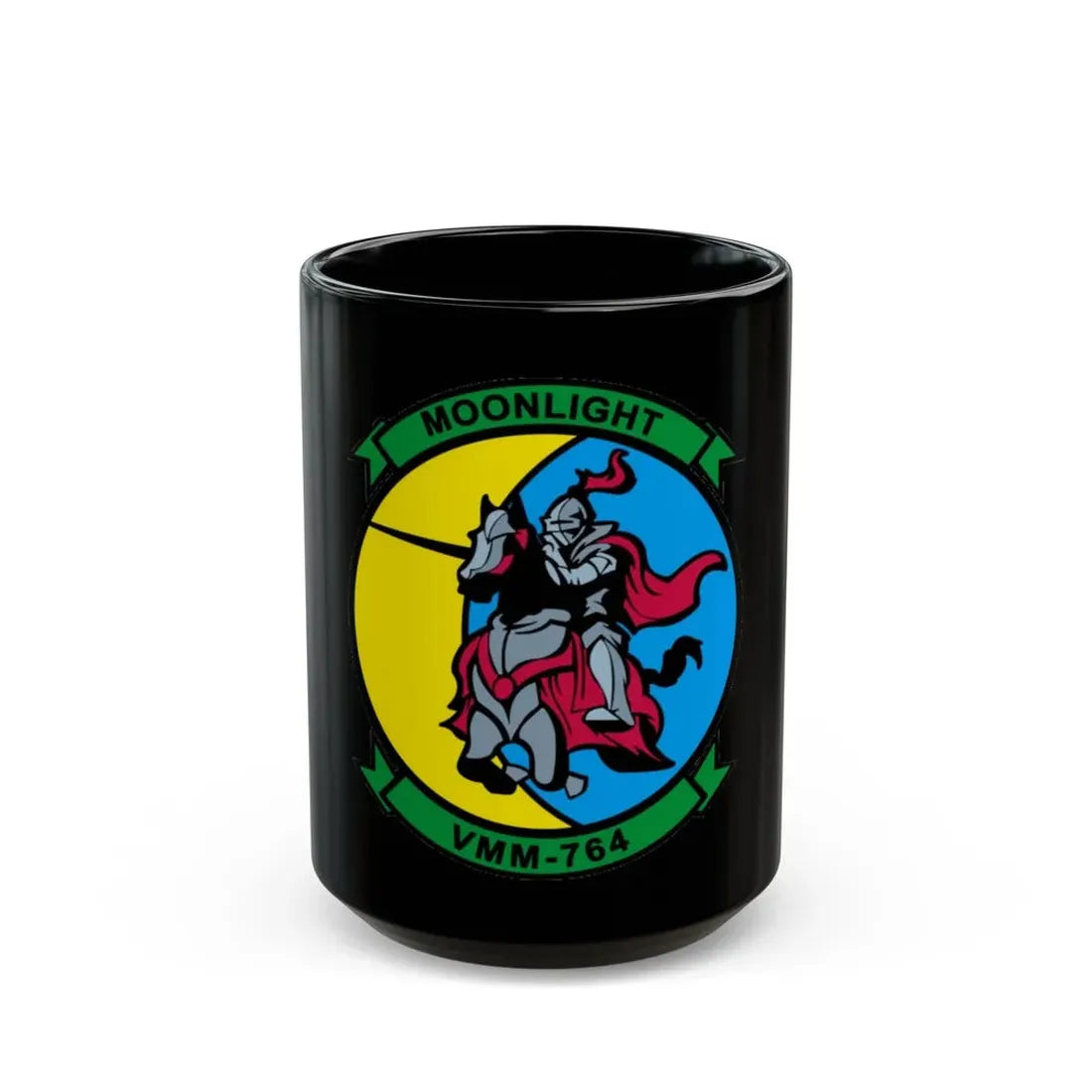 VMM 764 Marine Medium Tiltrotor Squadron 764 (USMC) Black Coffee Mug 15oz - Go Mug Yourself