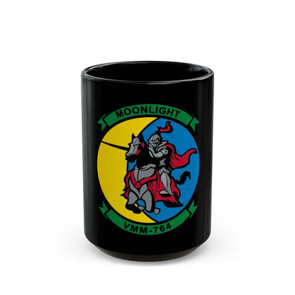 VMM 764 Moonlight (USMC) Black Coffee Mug-15oz-Go Mug Yourself