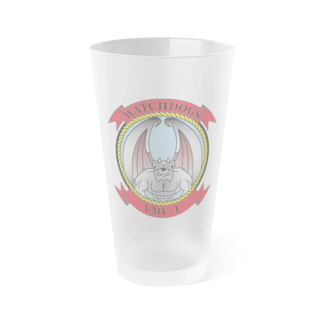 VMU 1 Watchdogs 2 (USMC) Frosted Pint Glass 16oz Default Title - Go Mug Yourself