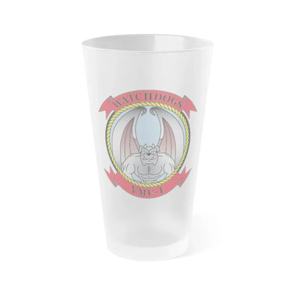 VMU 1 Watchdogs 2 (USMC) Frosted Pint Glass 16oz Default Title - Go Mug Yourself