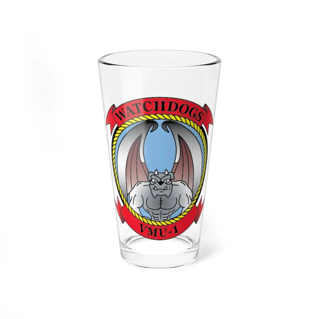VMU 1 Watchdogs 2 (USMC) Pint Glass 16oz 16oz - Go Mug Yourself