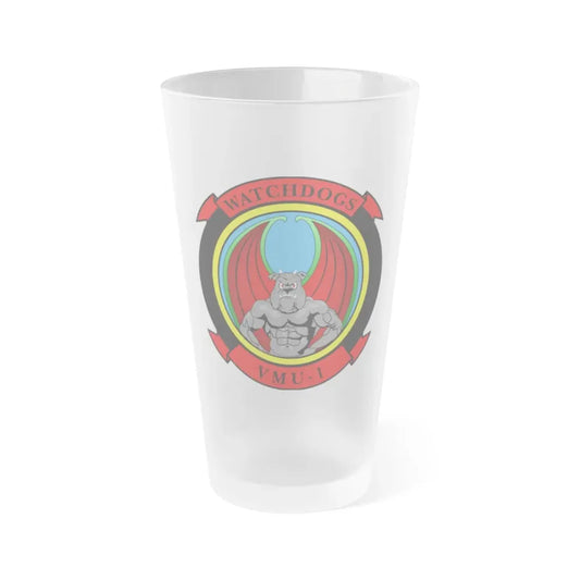 VMU 1 Watchdogs (USMC) Frosted Pint Glass 16oz Default Title - Go Mug Yourself