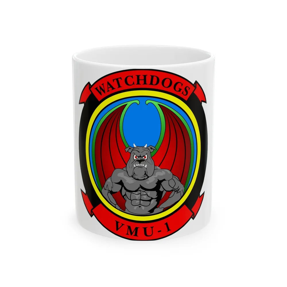 VMU 1 Watchdogs (USMC) White Coffee Mug-11oz-Go Mug Yourself