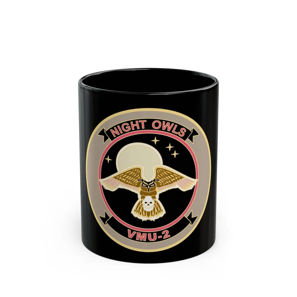 VMU 2 Night Owls (USMC) Black Coffee Mug-11oz-Go Mug Yourself