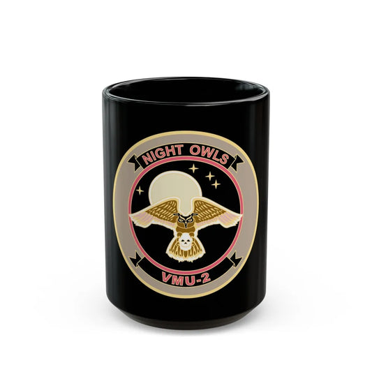 VMU 2 Night Owls (USMC) Black Coffee Mug-15oz-Go Mug Yourself